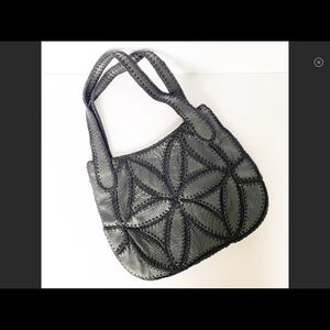 NWOT The Sak Pink Label Crochet & Leather Hobo